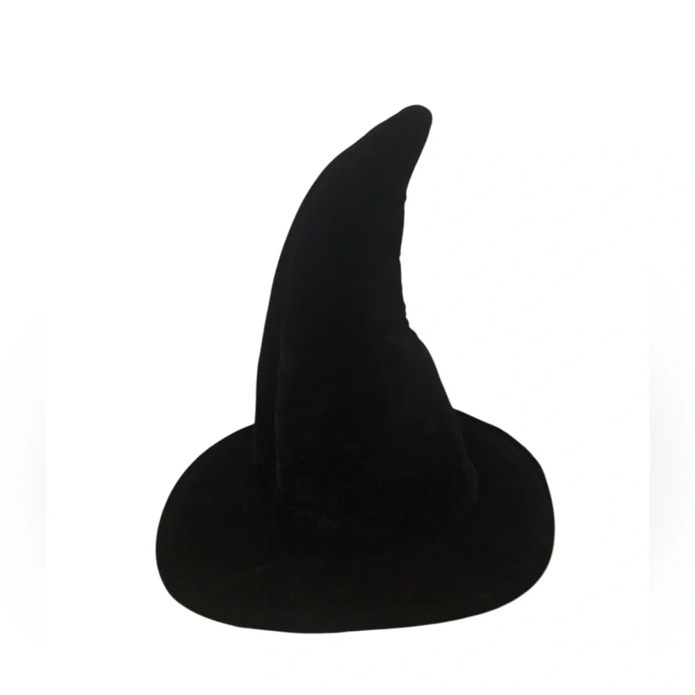 Harry Potter Warner Bros. x Elope Black Velvet Wizard Hat with Gold 'H' Crest